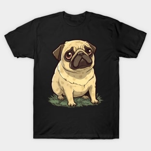 Please Feed Me Cute Pug Design T-Shirt